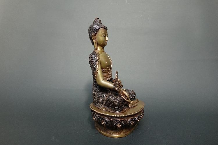 修縁堂】極上品 彩繪 瑠璃光薬師仏 仏教美術 美術品 修縁堂】