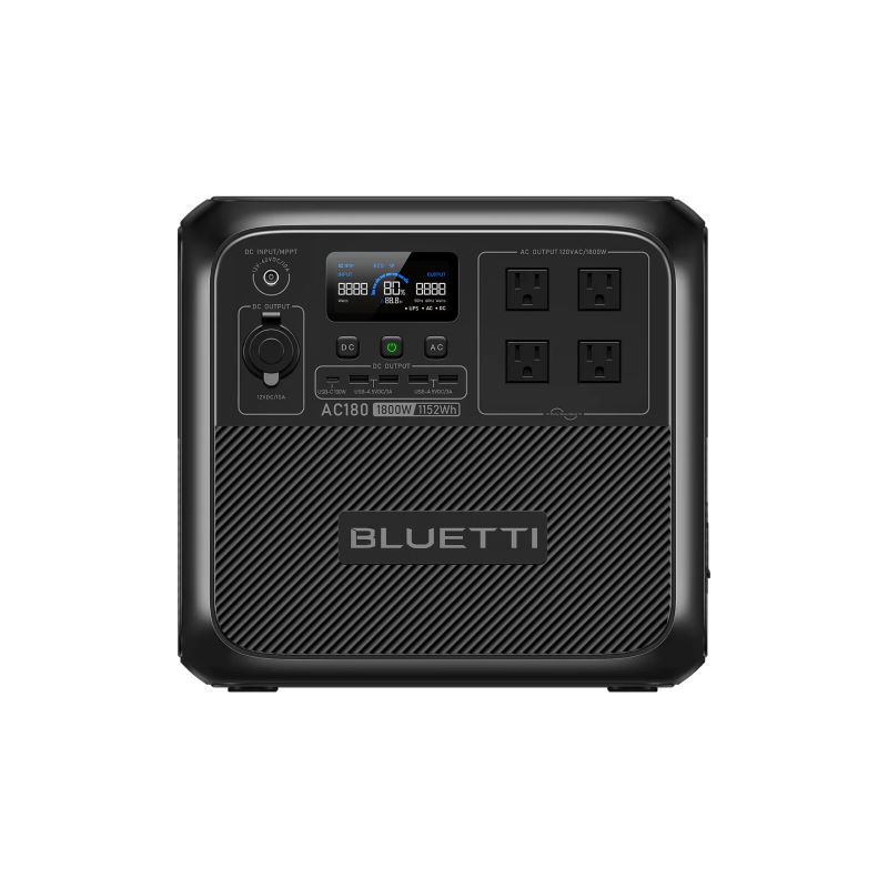 BLUETTI AC180 Portable Solar Power Station 1,800W 1,152Wh