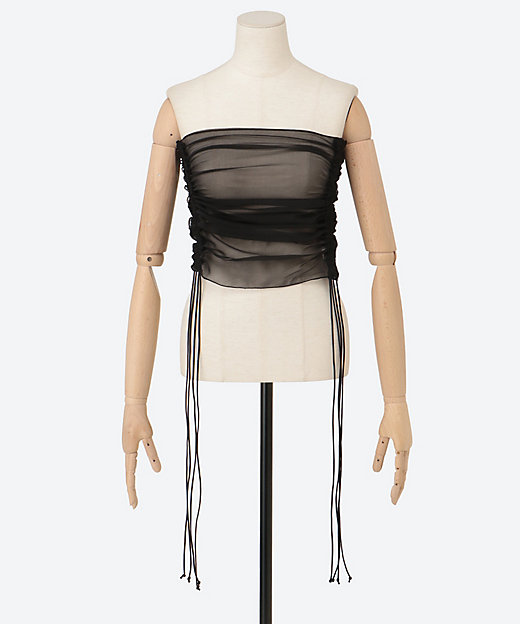 sheer gather bustier F26S37 | FUMIE=TANAKA