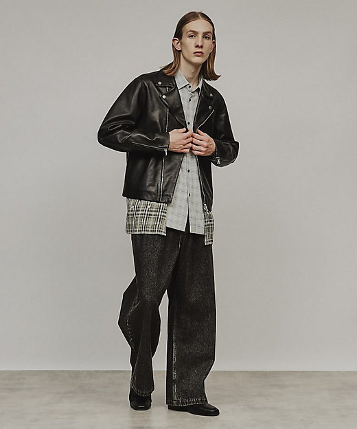 ラムレザーダブルライダースジャケット（2002300389） | tk