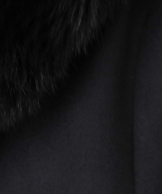 ボッシュ✨新品未使用 フォックスファー付チェスターコート カシミヤ混