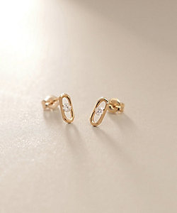 K18YG クレール トライアングルカット ピアス | ete bijoux