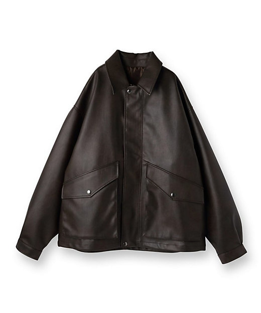 フェイクレザーフライトジャケット（2002548954） | tk