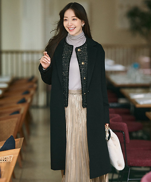 滝沢眞規子さん着用】ウールカシミヤビーバー チェスターコート