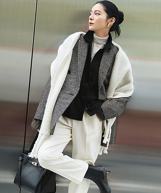 見上愛さん着用／VERY12月号掲載】ループミックスツイード