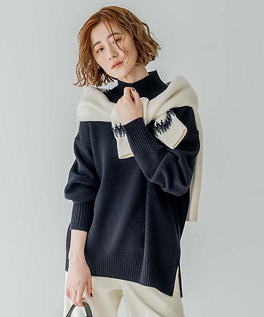 洗える】ウールカシミヤ ハイネック ニット（KRWOSW0551