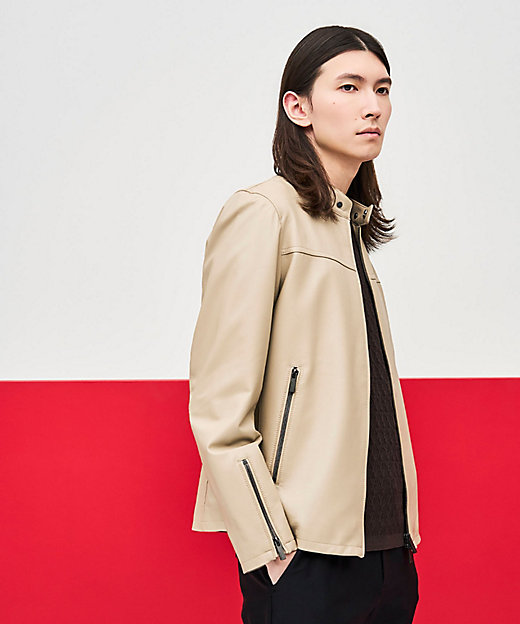 ライトラムナッパ レザー シングルライダース（LWJHGS0001