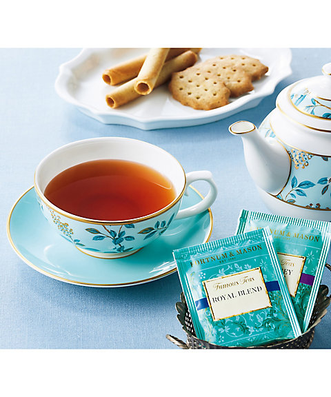 ハロッズ フォートナム&メイソン 紅茶 缶 ティーセット ビスケット付