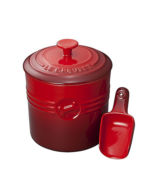 ル・クルーゼおまとめ】ペットフード・コンテナー（スクープ付き