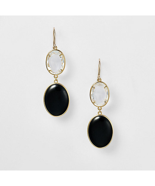 ゴールドクォーツ／ジェットピアス | agete/アガット | 三越伊勢丹