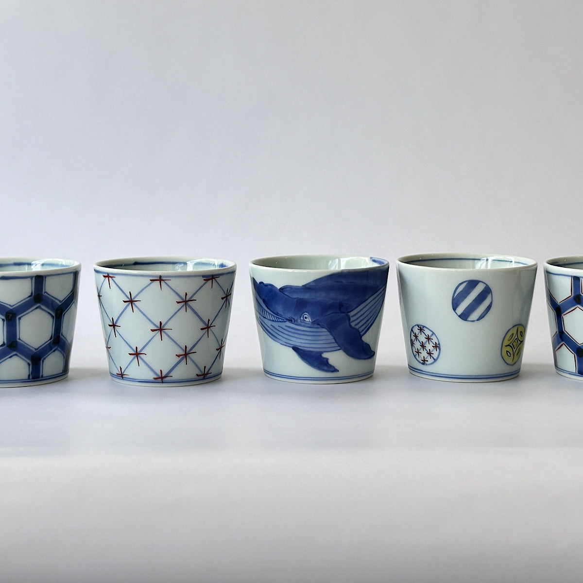 井伏鱒二絵付 染付蕎麦猪口