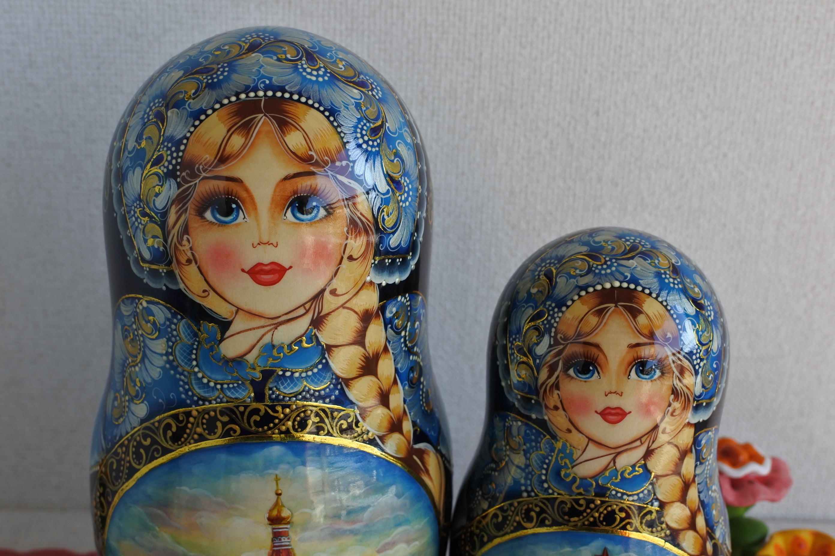 S307マトリョーシカ「モロスコ」7組 ジャンナ・ニコラエワ作 ロシア