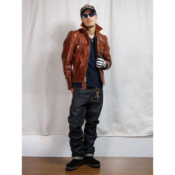 VANSON（バンソン） 9D オクタゴン シングルライダース レザー