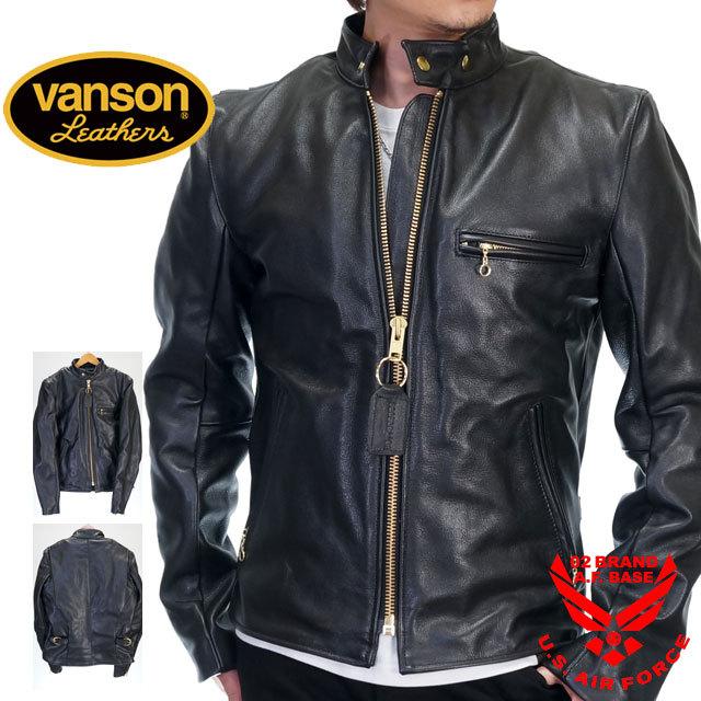 VANSON（バンソン） モデルBタイプ 立ち襟 シングルライダース レザー