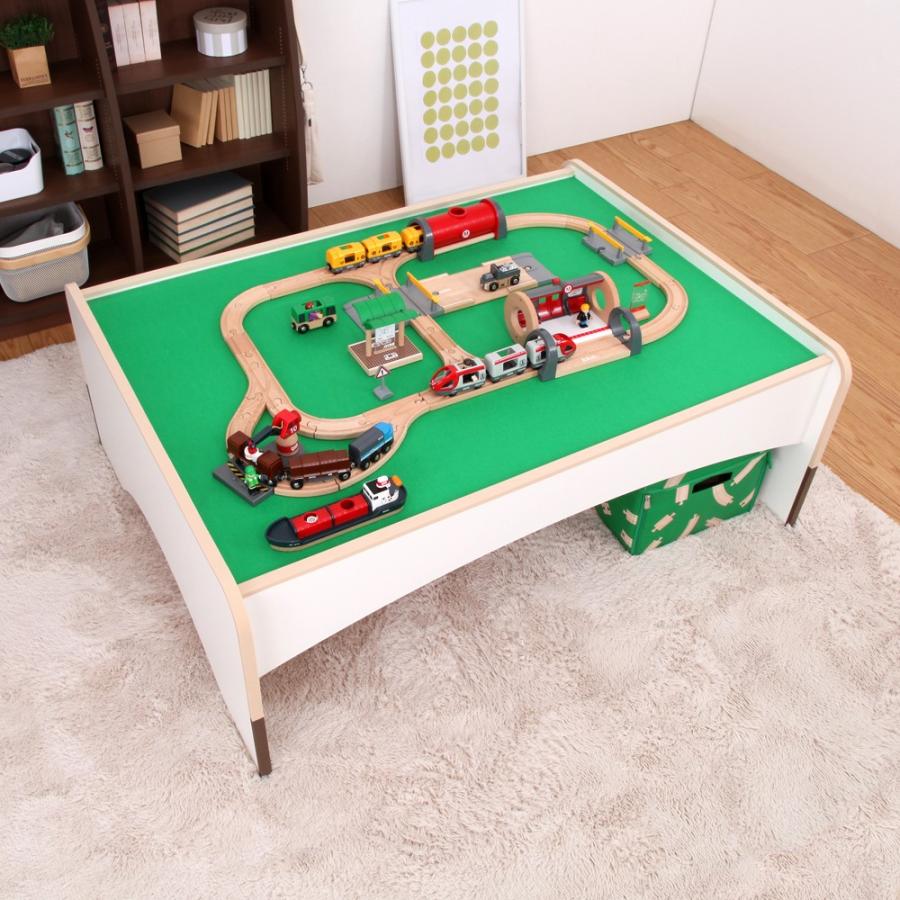 プレイテーブル 幅120cm BRIOセット おもちゃ付き EVAキッズ キッズ