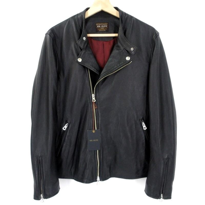 MR. OLIVE ブラック セミダブルライダースジャケット Mサイズ
