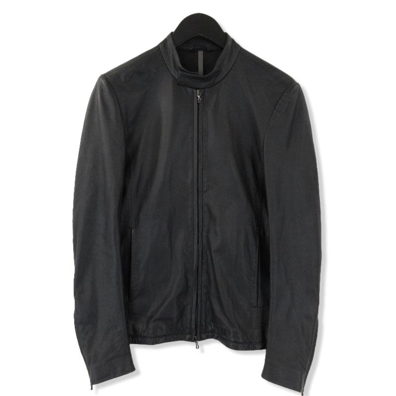 美品 カズユキクマガイ ディアスキン シングルライダースレザー