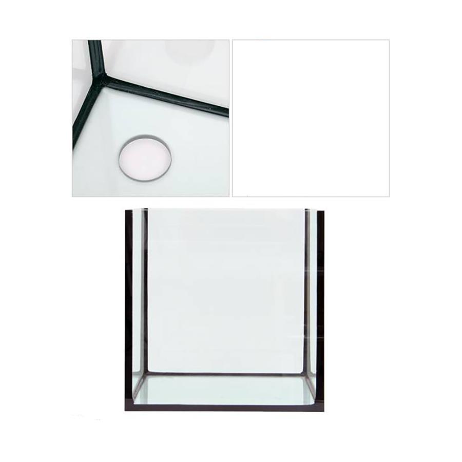 60.45.45オーバーフロー水槽 透明ガラス パイプ付き 60.45.45