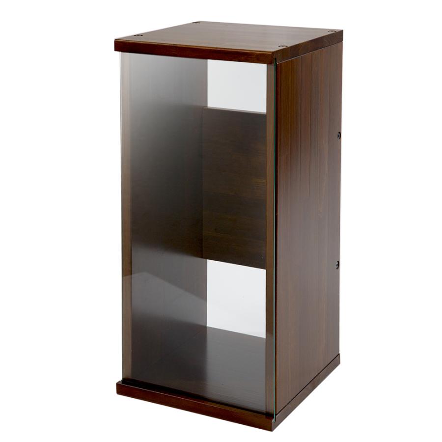 アクロ キャビネット 3030 ブラウン 透明ガラスパネル 30cm