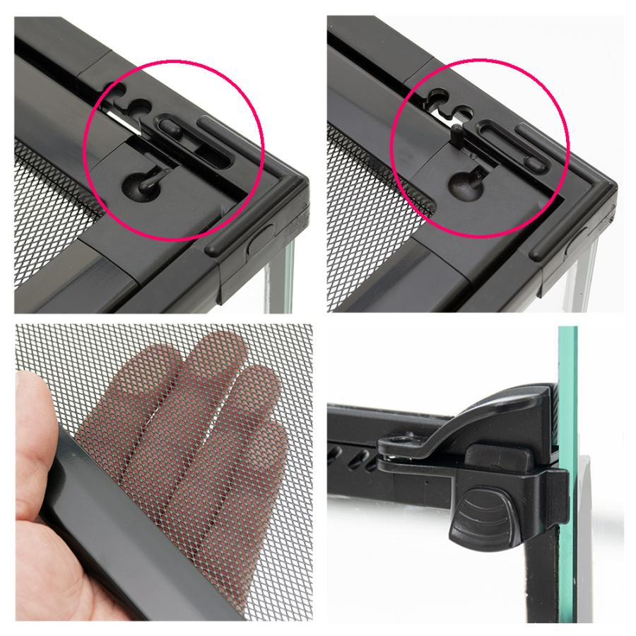 Leaf Corp 爬虫類ケージ テラスペース 45x45x60cm 穴2つ