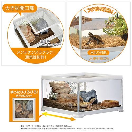 GEX（ジェックス） 爬虫類ケージ レプテリア ホワイト 300キューブ