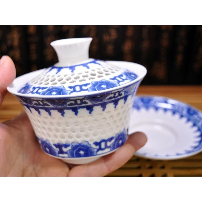 蓋碗（蓋付き湯のみ）玲瓏佛蓮 : 中国貿易公司ctcオンラインショップ