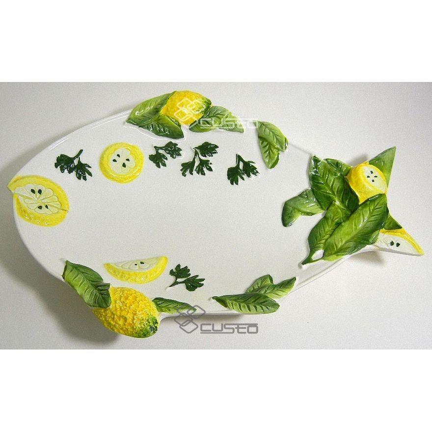 イタリア陶器 モディリアーニ modigliani 飾り皿 魚 プレート NEW