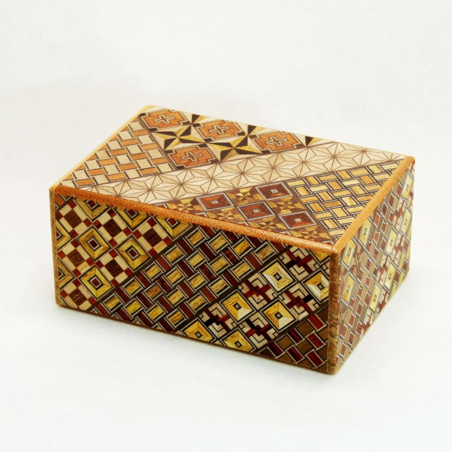 箱根寄木細工 秘密箱（からくり箱）12回仕掛け 中 4寸 : クラフトえい