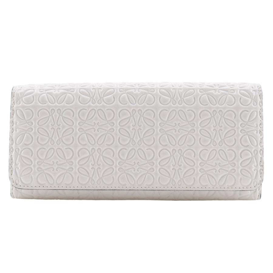LOEWE（ロエベ） リピートアナグラム 長財布 レザー 白 ユニセックス