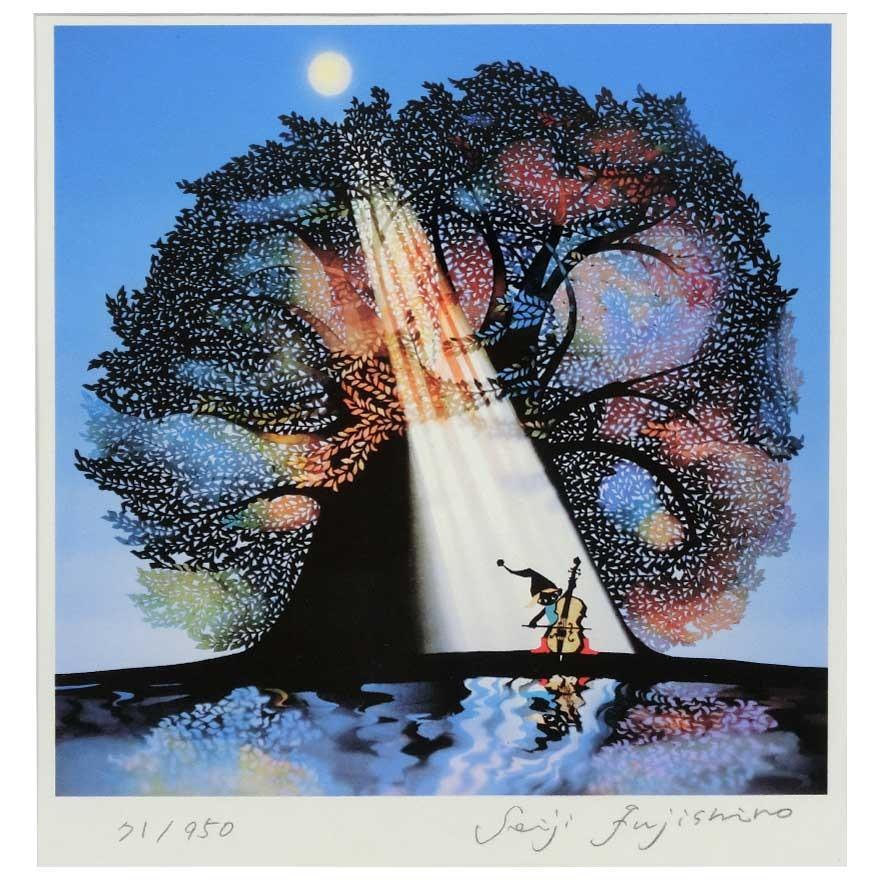 ☘*️様 藤城清治 月光の響き 影絵作品ライトアップアート」サイン入り