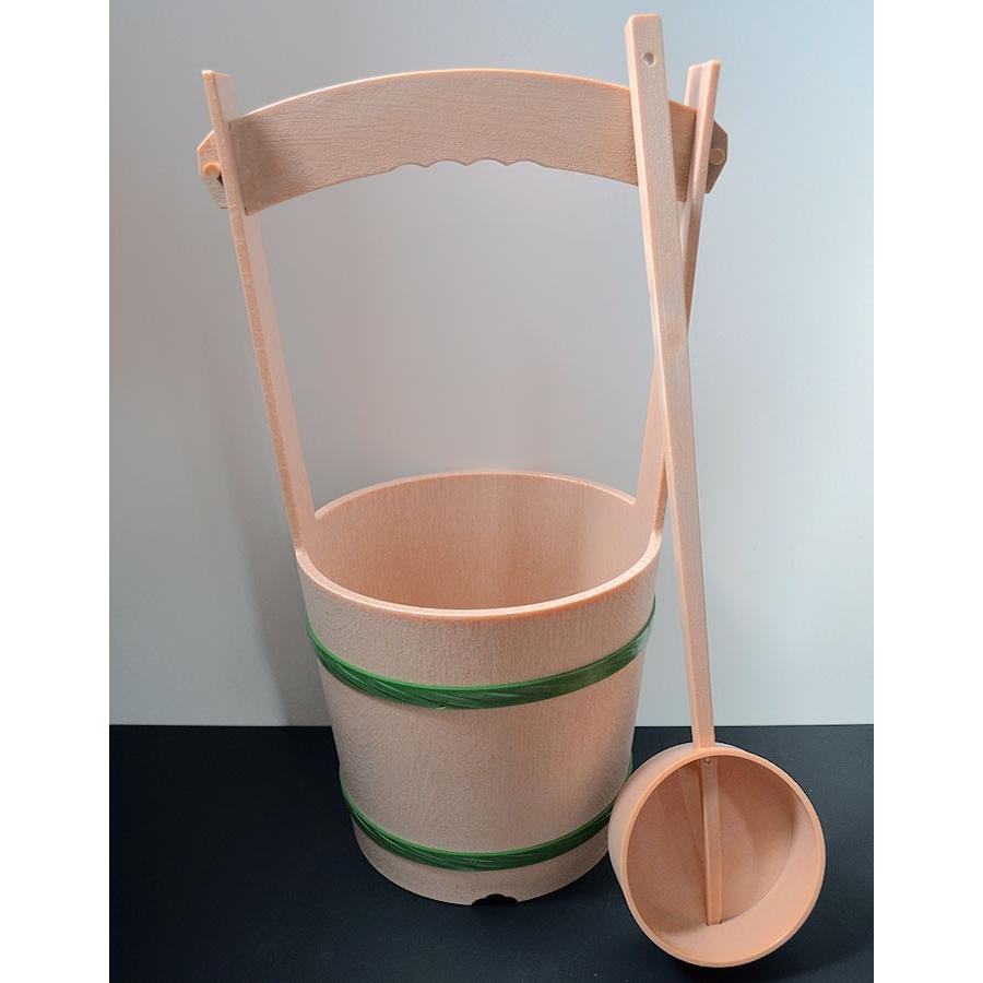 木製水屋道具手桶竹製ひしゃく墓参り用桶手桶セット木製手桶お墓参り