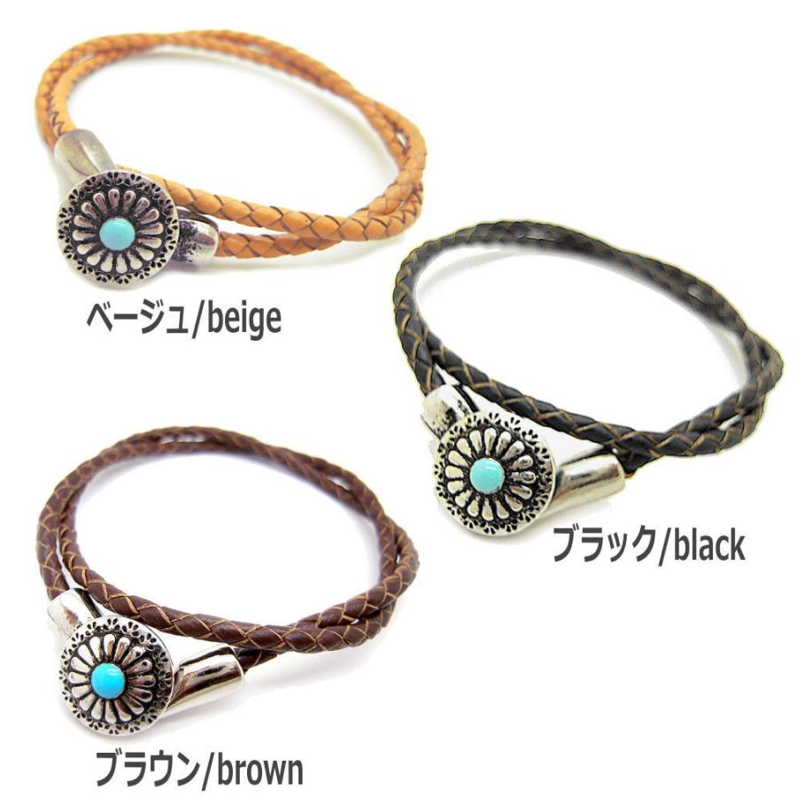 コンチョ ボタン フック ラップブレス 2重巻き レザー ブレスレット 革