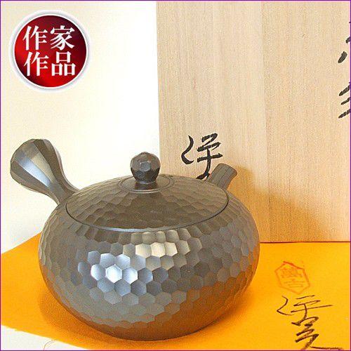 万古焼 急須 きゅうす 森伊呂久 ろくろ引き 伊呂久作 桐箱入り