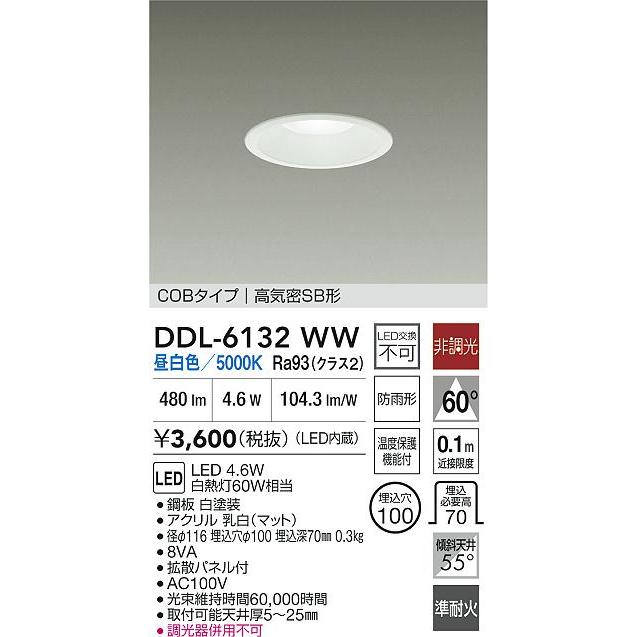 大光電機 安心のメーカー保証【送料無料】大光電機 DDL-6132WW 屋外灯
