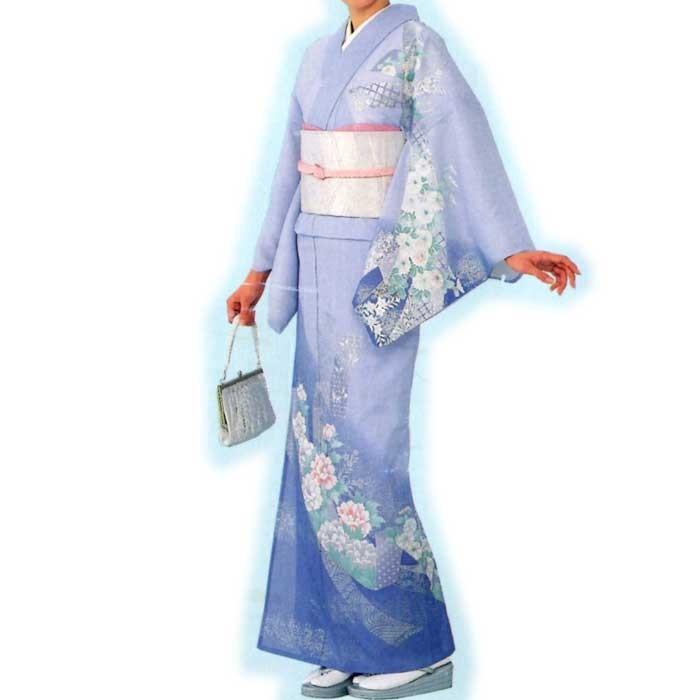 着物 反物 付け下げ 洗える 夏 絽 牡丹 附下 絵羽 着尺 きもの たん