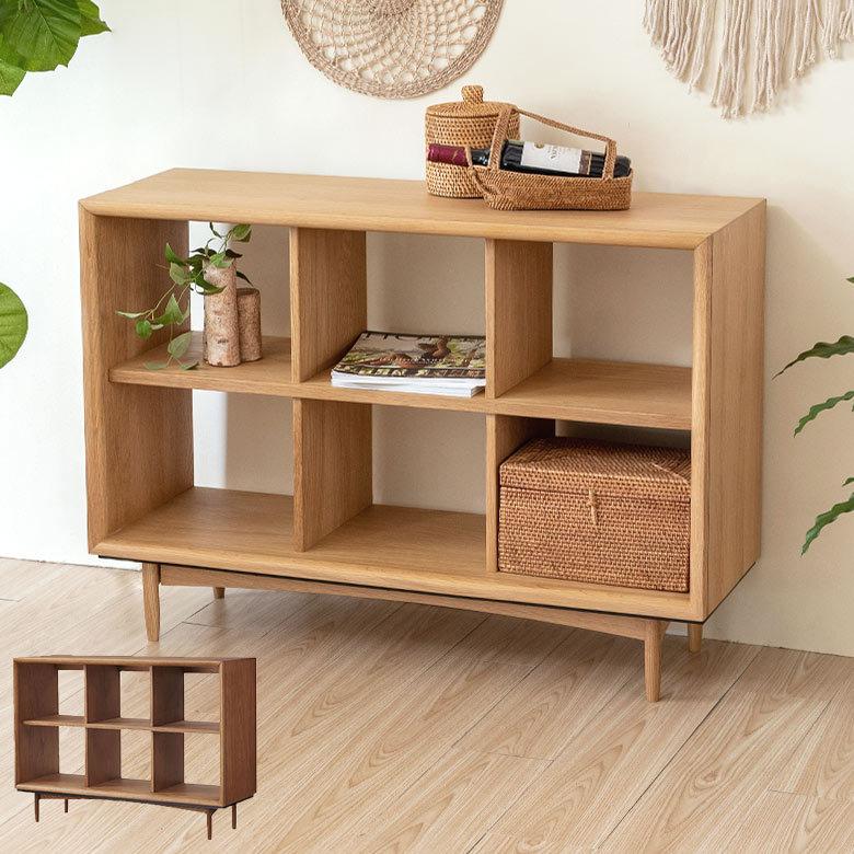 東谷 シェルフ 木製 2段 3列 オープンタイプ W 100 × D 34 H 72 cm