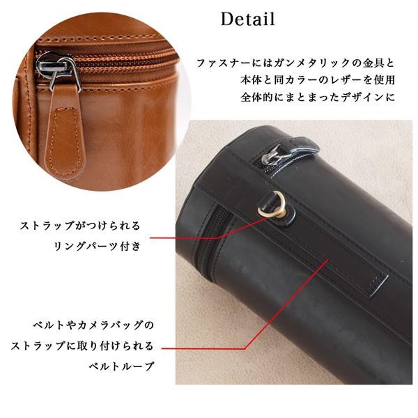 ハードレザーレンズケース XLサイズ 一眼レフ交換レンズ用アンティーク