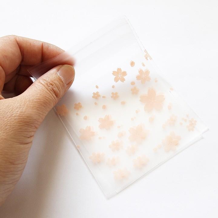 桜 ピンク ギフトバッグ 約10x7cm OPP袋 テープ付き 約95〜100枚 手芸