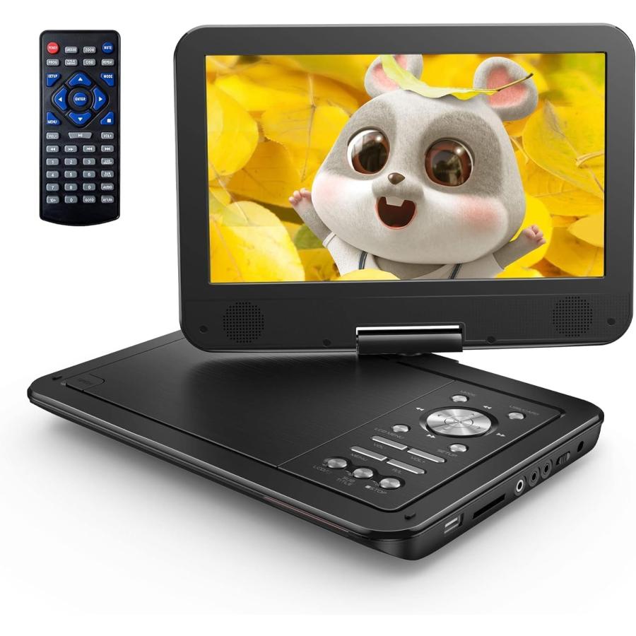 ポータブルDVDプレーヤー 12.5インチ 10.5インチ LCD 4~6時間再生 充電