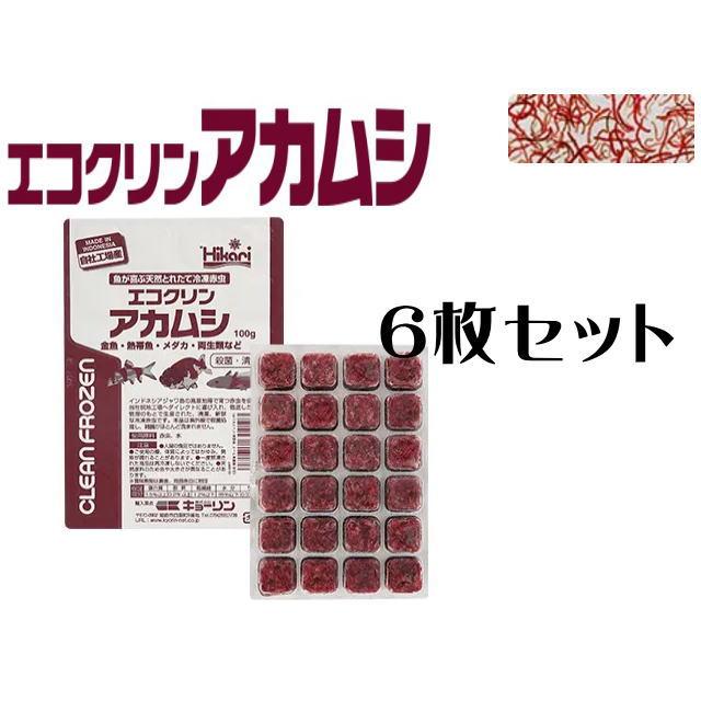 エコクリンアカムシ 100g 6枚セット 冷凍餌 キョーリン : アクア