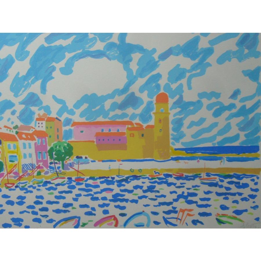 絵画 版画 リトグラフ ジョンボッチ ラグナピーチ 青空 送料無料