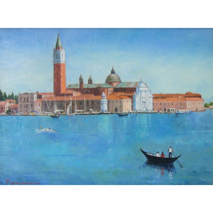 肉質油絵 横 P10 ベニス 梅沢民雄 額装仕上げ品 artfuji_p90053