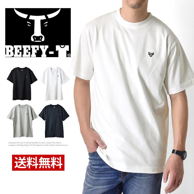 BEEFY-T ビーフィー ヘインズ ワンポイント ワッペン Tシャツ メンズ