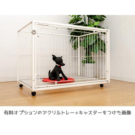 扉がアクリル ケージ W90×D60×H60cm 小〜中型犬用 6Mワイド クリアー