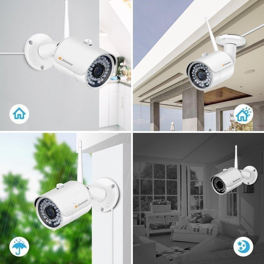 防犯カメラ 屋外 ワイヤレス 監視カメラ 家庭用 2台セット 300万画素