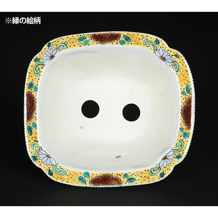 九谷晃雲色絵龍図長方鉢 盆栽鉢 鉢 植木鉢 小鉢 bonsaipot 作家鉢 くた