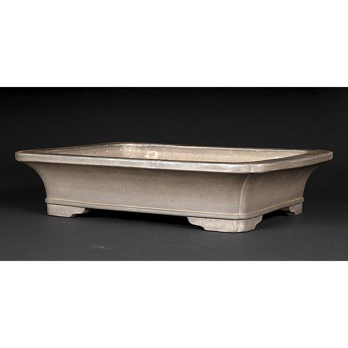 013.【寿悦】烏泥内縁/長方鉢/ミニ盆栽鉢/木箱付き 013.【