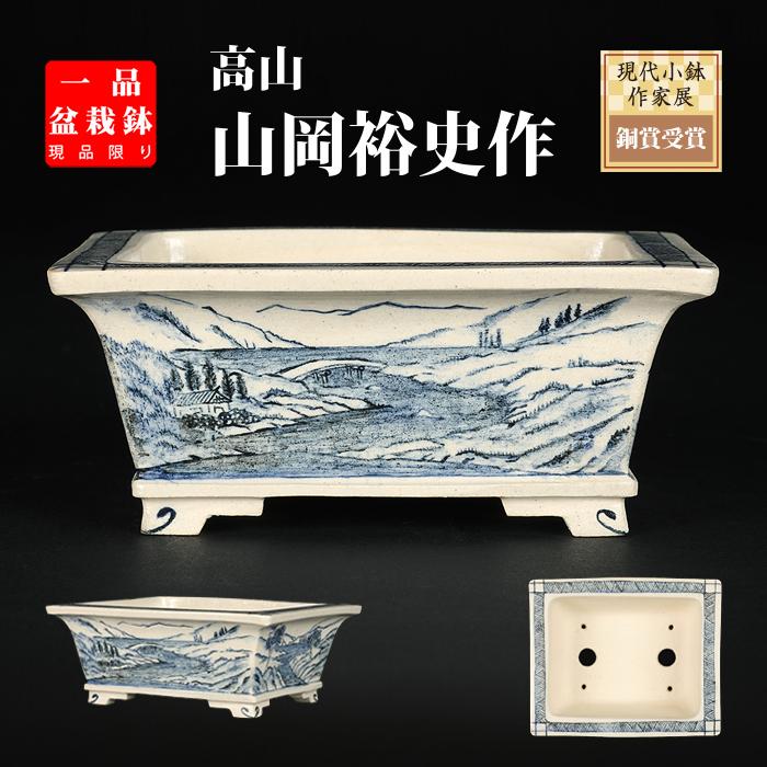 盆栽鉢 絵鉢 長方 盆栽鉢 絵鉢 長方