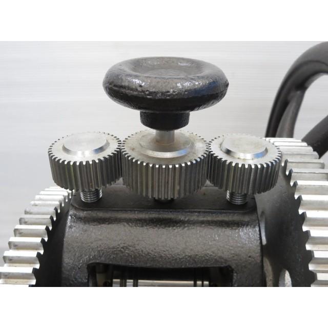 ▽使用少/ヨシダ 彫金圧延ローラー φ53×80L 溝付 大径ハンドル 法人