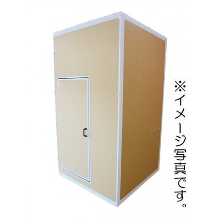 ダンボール製簡易防音室「だんぼっちグランデ」内部に吸音材貼付 引取